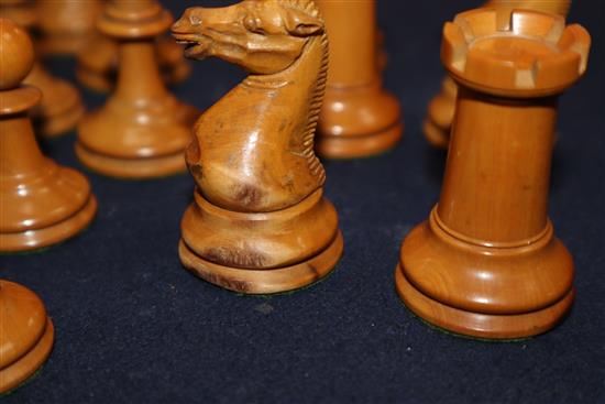 A Staunton chess set, marked Jacques - London